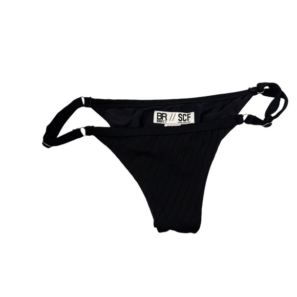 Beach Riot stone cold fox Kyla black triangle string bikini top & bottom large - Picture 7 of 8